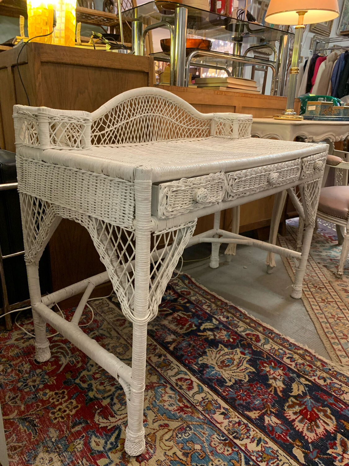 Rattan desk