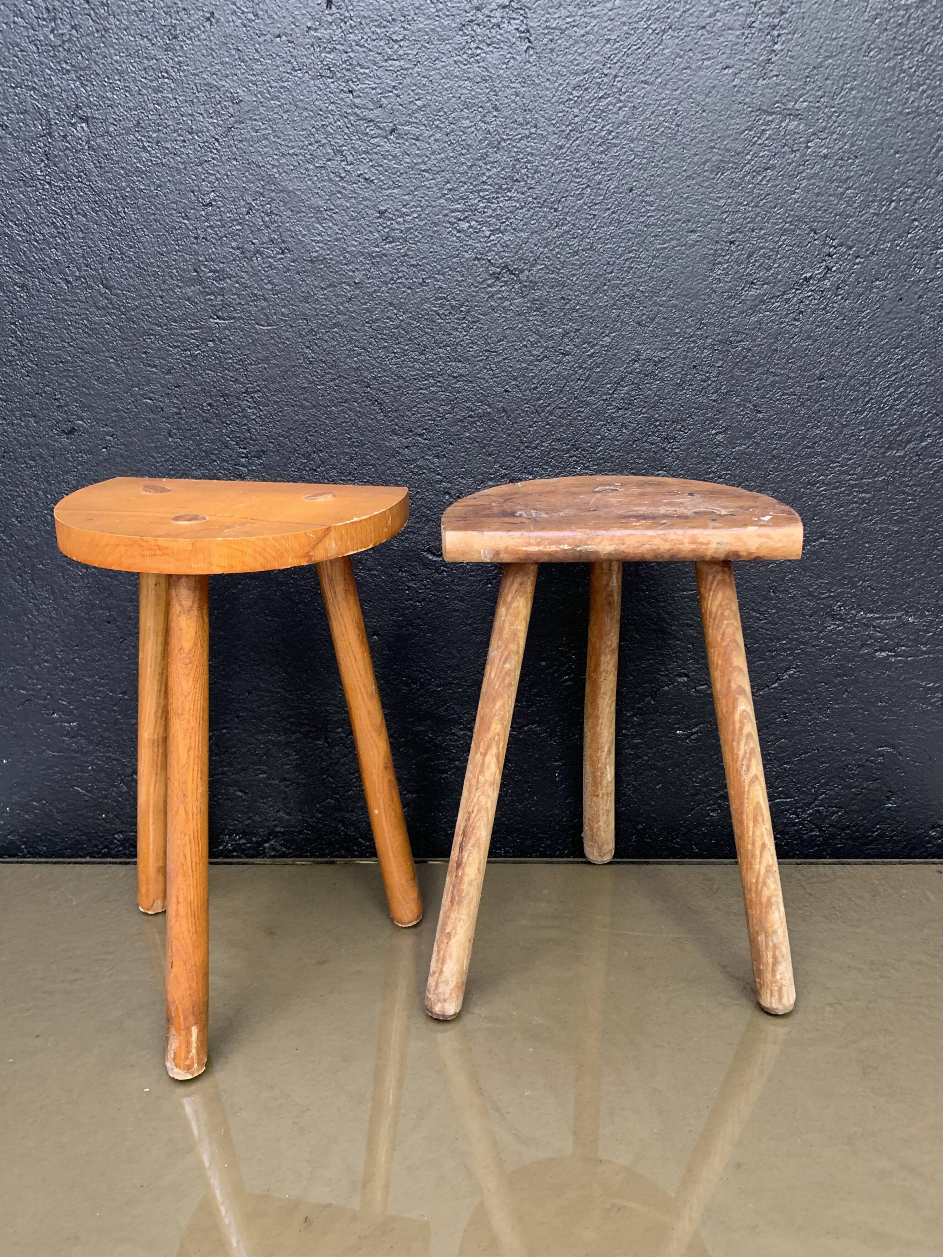 Pair of brutalist stools 1950