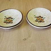 Vintage Boch La Louvière Corfou Collection Paire De Petites Assiettes De Service Ovales