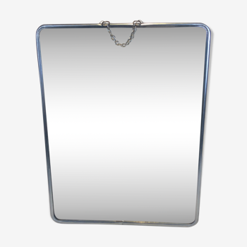 Barber mirror with chain, 28.5x22.5cm