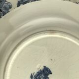 2 Flat plates Gien Chardons dark blue