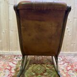 Chesterfield leather rocking chair in Havana.