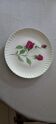 Assiettes plates porcelaine de limoges décor rose candé