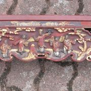 Ancienne tête de lit chinois en bois sculpté