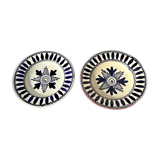 Hand-painted plates with fastening system 1 pair