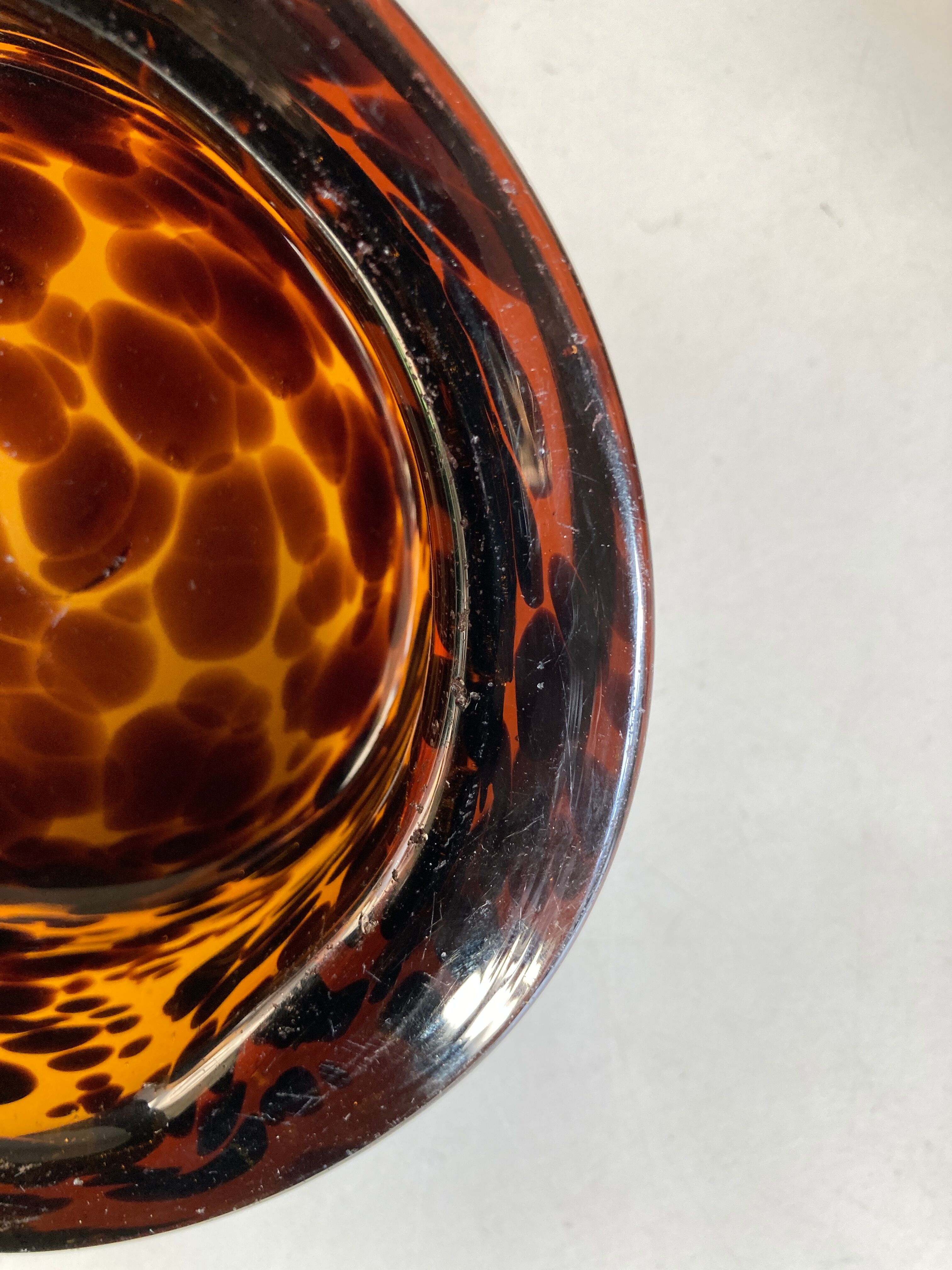 Empty glass pocket blown tortoiseshell 1970 XL