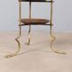 Small vintage shelf in brass and wood, design, Italy, 1950s