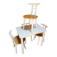 small kitchen table + 4 chairs. Design Vintage Italy 80's