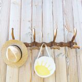 Antique wooden coat rack