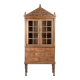 Large glass cabinet with 8 wooden drawers