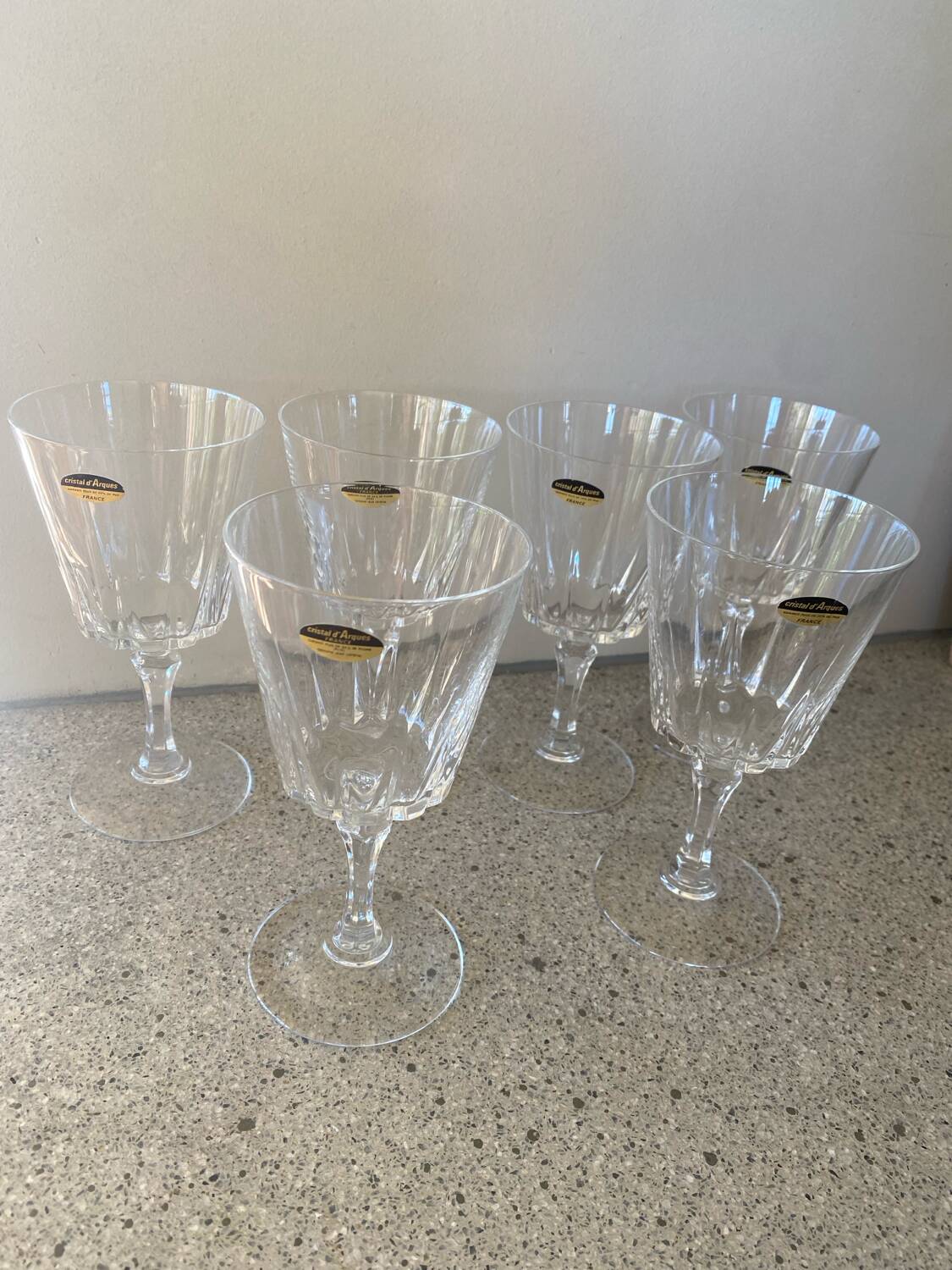 6 verres à vin Cristal d’Arques