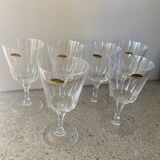 6 verres à vin Cristal d’Arques