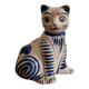 Sculpture chat en céramique émaillée Tonala Jalisco Mexique Hecho Silva