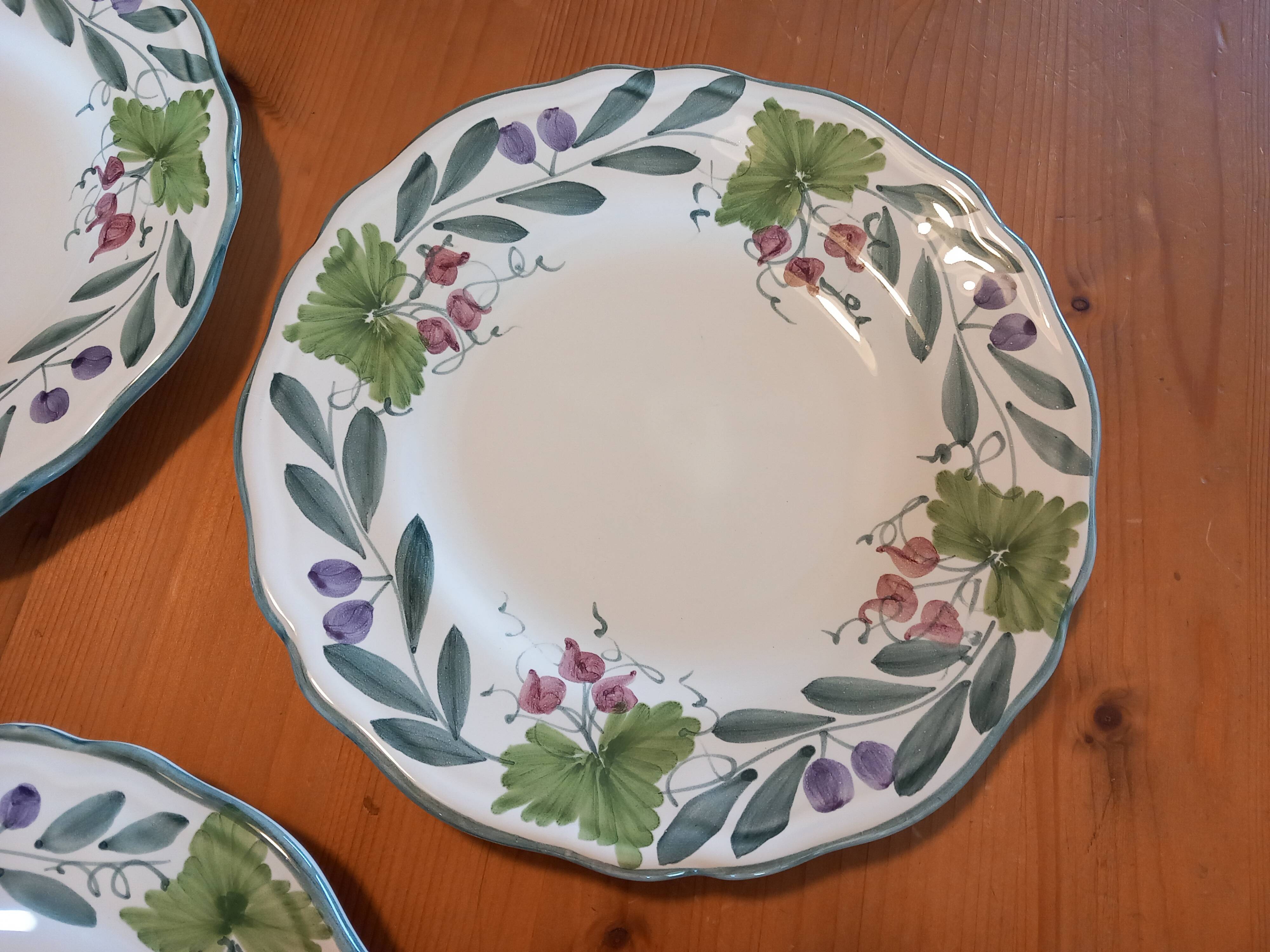 4 salad plates, dessert Fortebraccio Italy