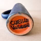 Blue ceramic vase – Vallauris, 20th century