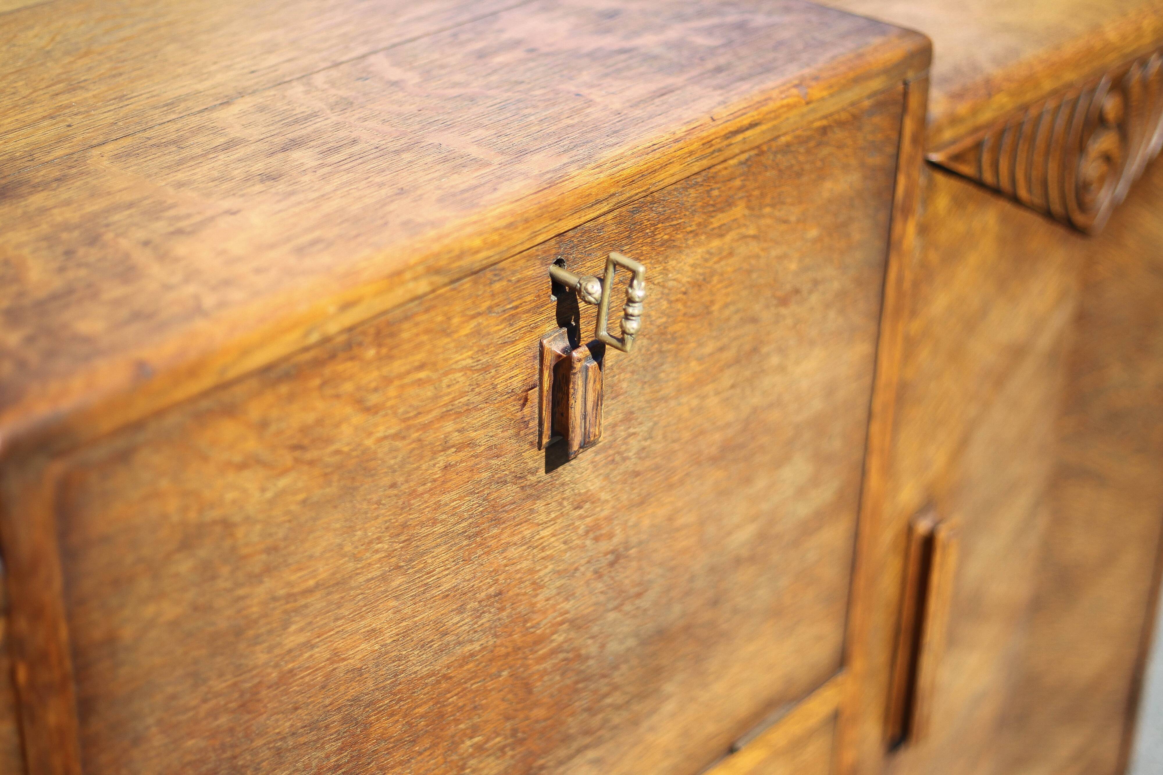 Art Deco sideboard, art deco wooden sideboard, wooden furniture, storage furniture