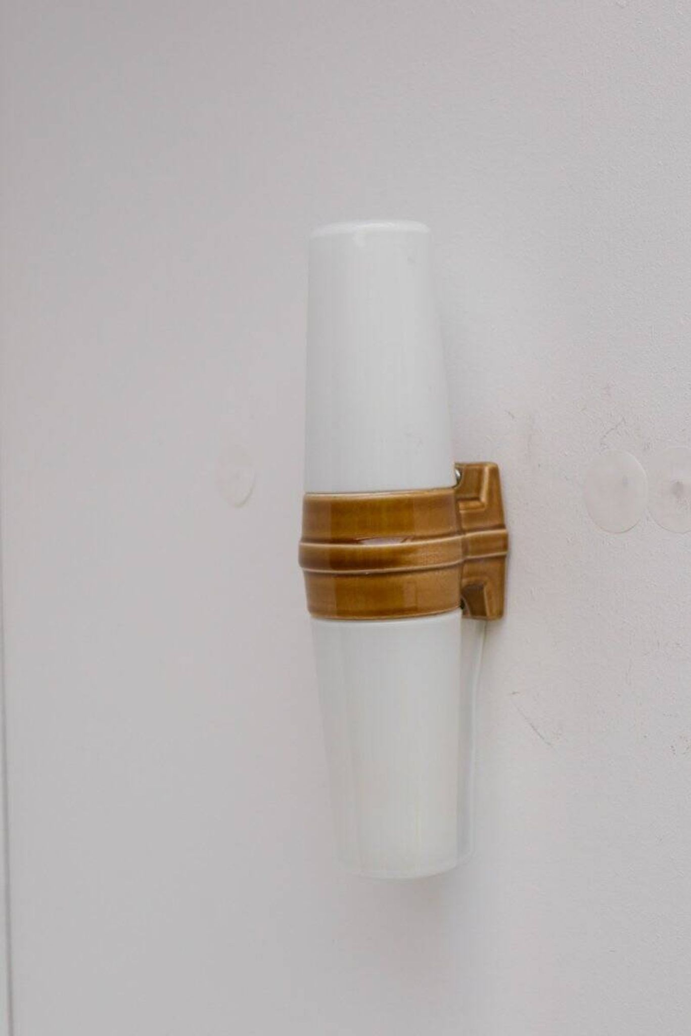 Vintage porcelain bathroom light by Sigvard Bernadotte for Ifö, 1960