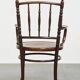 Antique Wooden Chair with Armrests