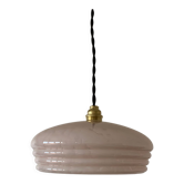 Suspension en verre de Clichy rose