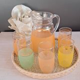 Carafe and granite glasses