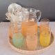 Carafe and granite glasses