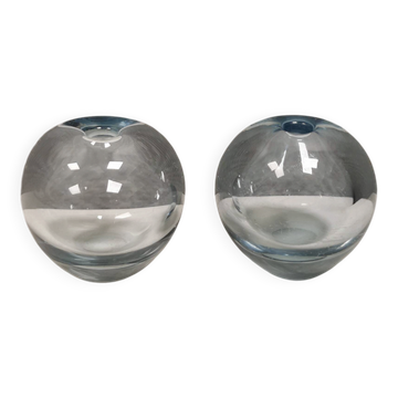 Two small "Rondo" ball vases by Per Lütken for Holmegaard Glassworks 1961
