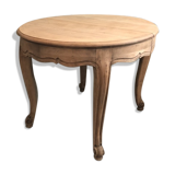Round/oval dining table solid oak with two extensions