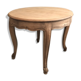 Round/oval dining table solid oak with two extensions