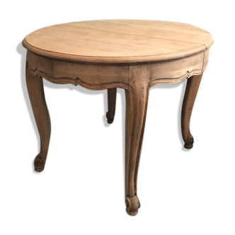Round/oval dining table solid oak with two extensions