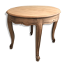 Table ronde/ovale de salle à manger chêne massif avec deux rallonges