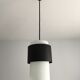 Scandinavian suspension opaline metal 1960s