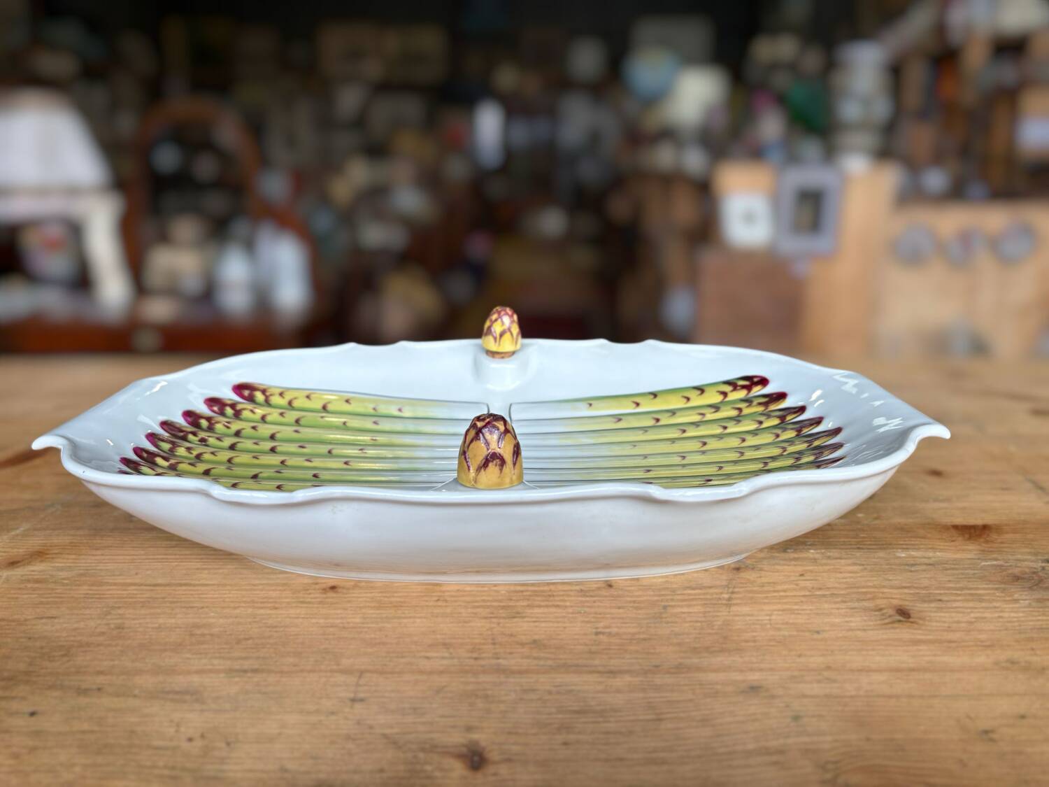Antique asparagus dish in Limoges porcelain – Pates & Cie – system