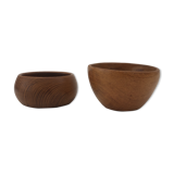 Series of two Danish teak pocket trays