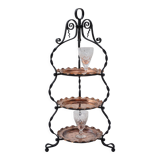 Présentoir de gâteaux Arts & Crafts style Townshends, fer et cuivre, années 1900 ca, anglais