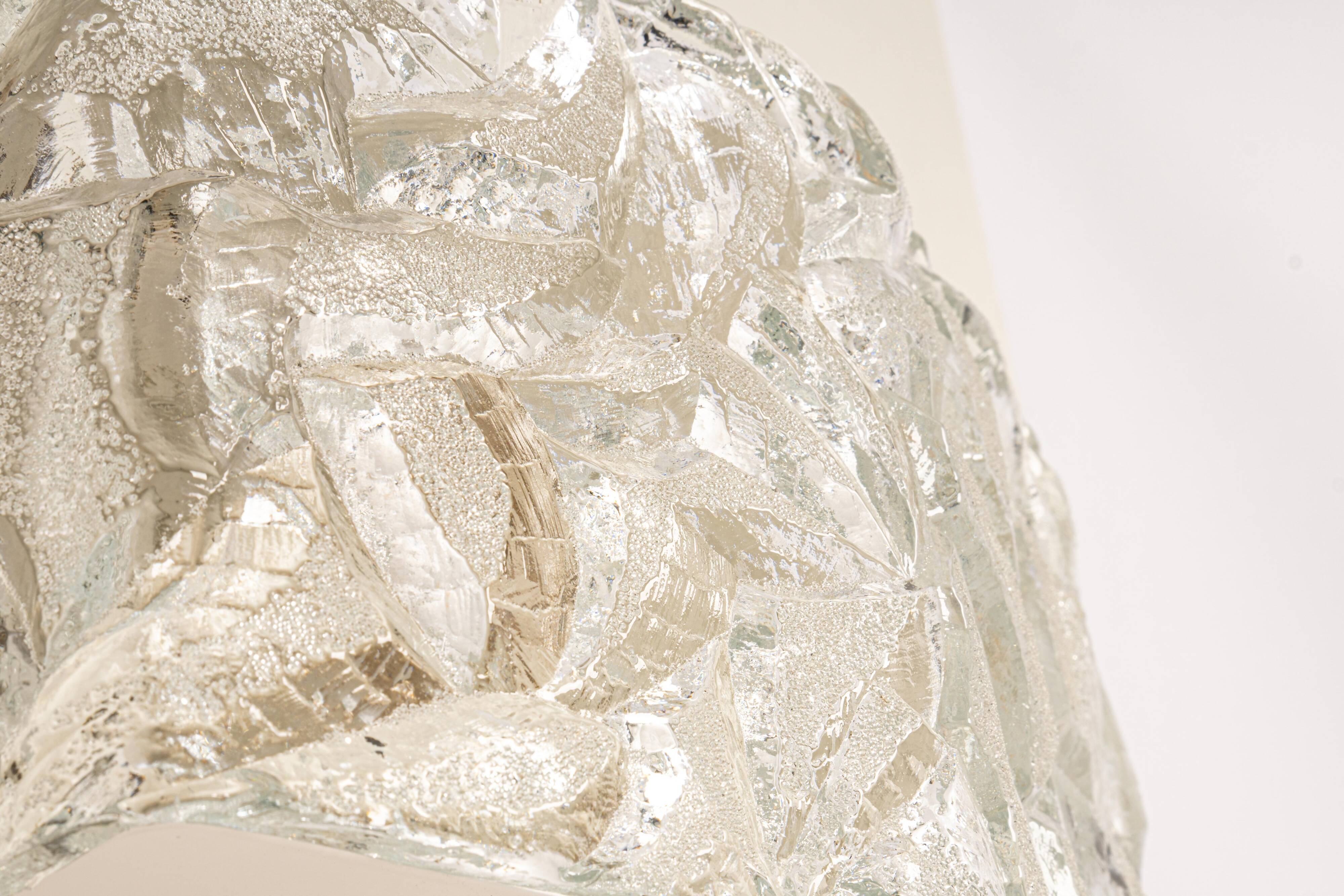 Pair of Murano glass wall sconces by Kaiser, Germany, 1970s.