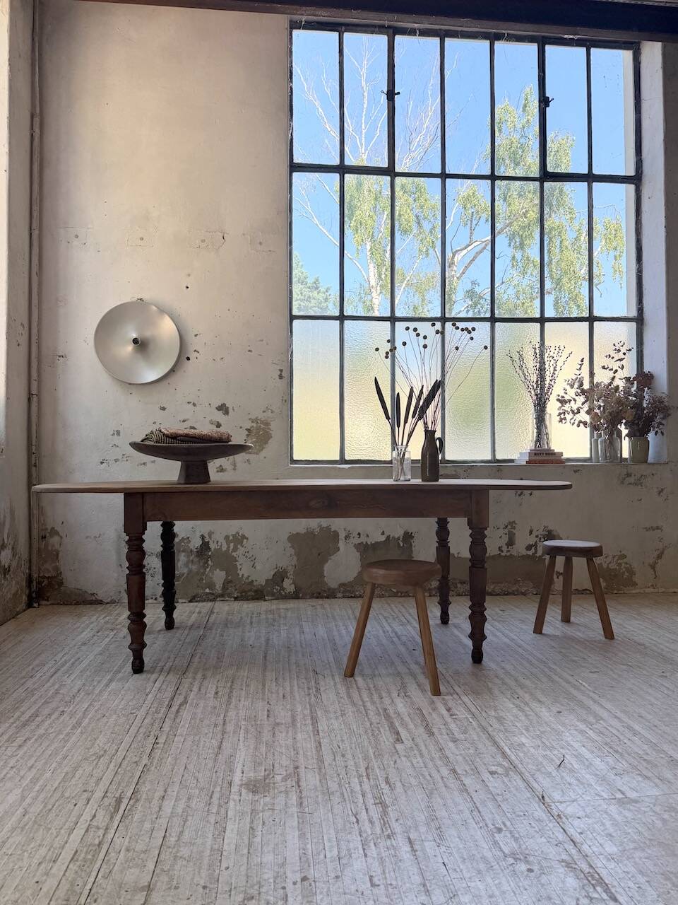 Oval farmhouse table 250cm pine