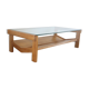 Oak and glass coffee table 1960