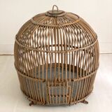 Vintage 60s rattan birdcage