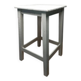Vintage white wooden stool