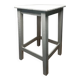 Tabouret en bois blanc vintage
