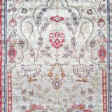Handmade silk cashmere rug 125x76cm