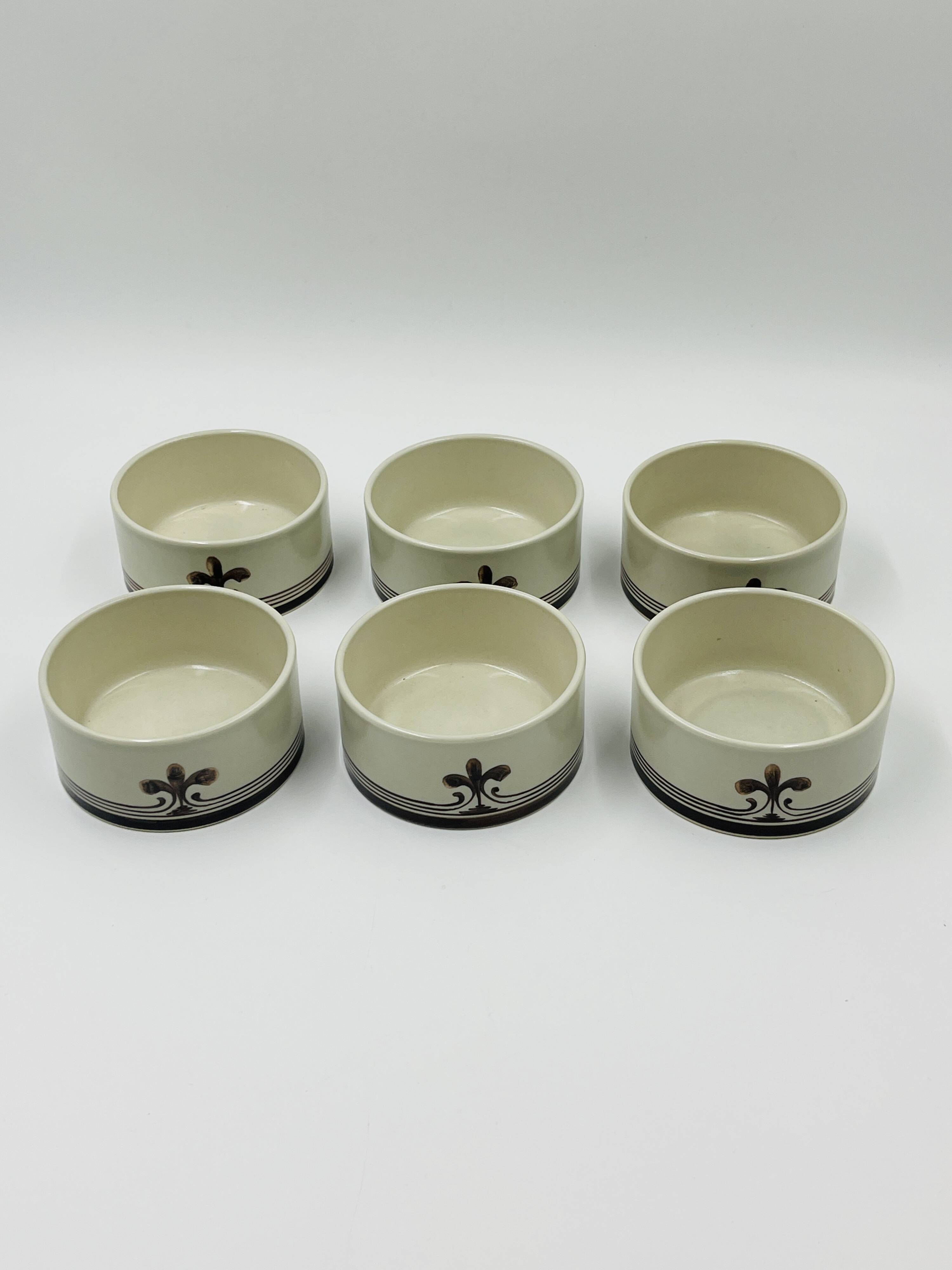 6 Ramequins Rosenthal studio-line "Siena" par Richard Scharrer 1970