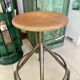 Metal and wood adjustable workshop stool