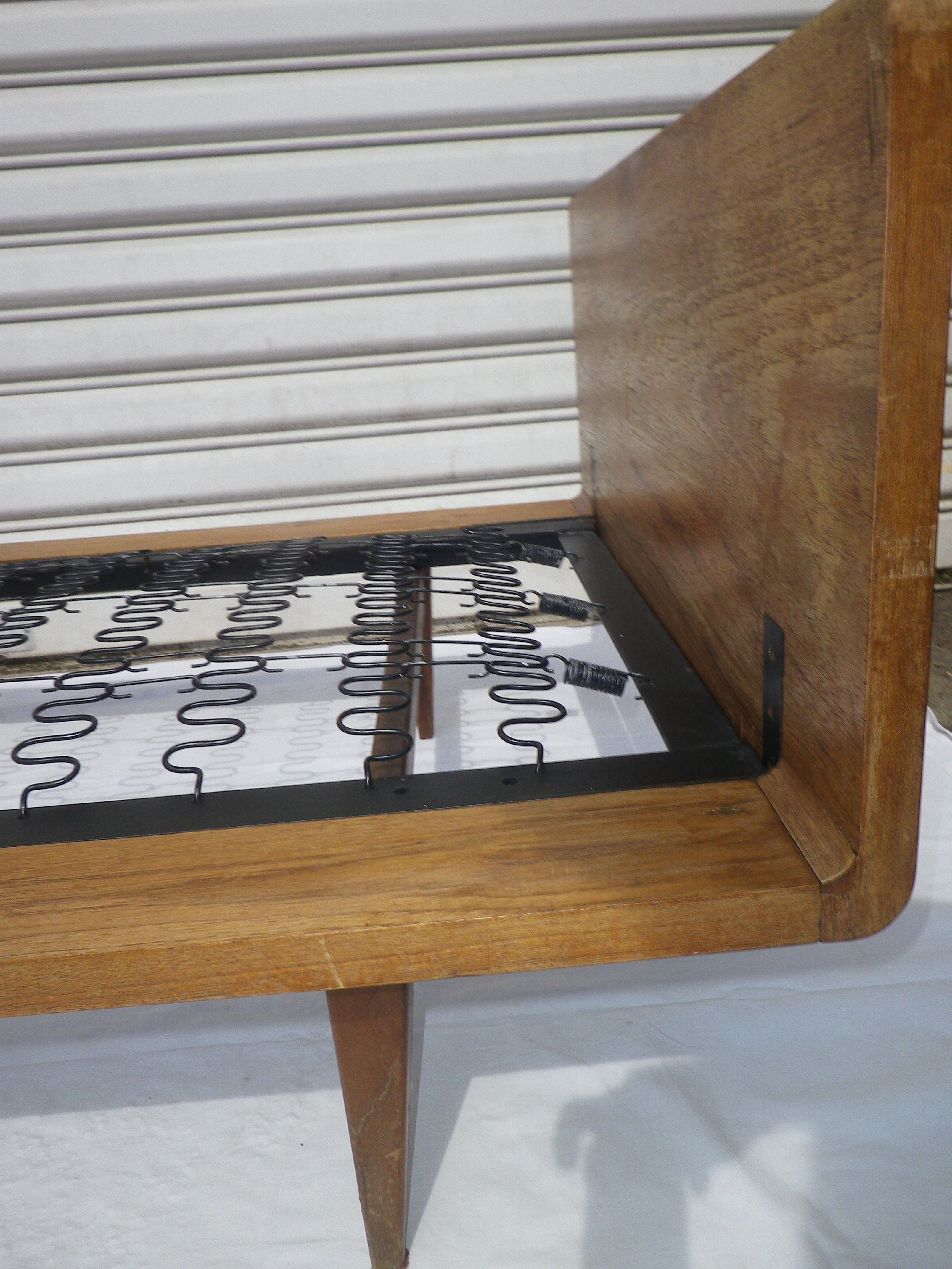 set of 2 beds 1950 Scandinavian veneer