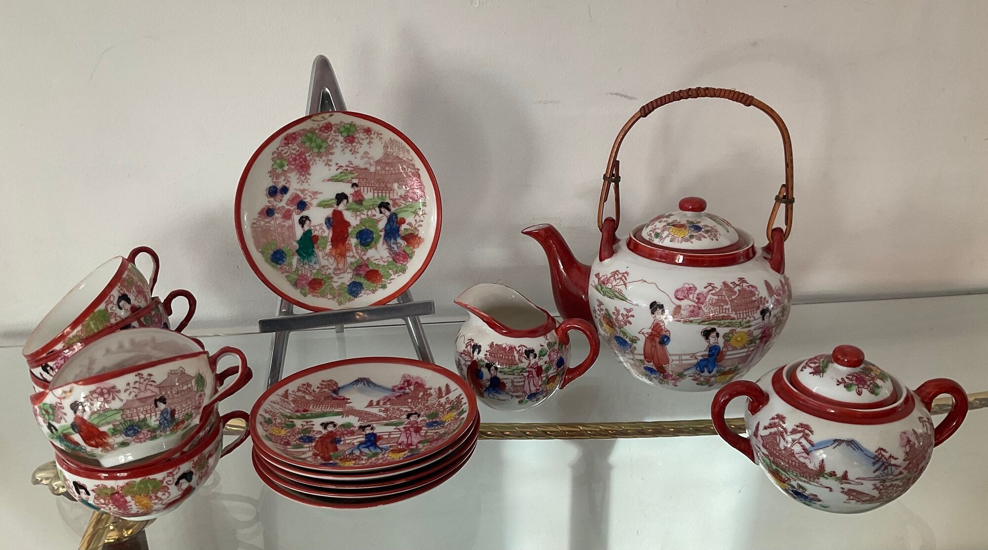 Old Japanese fine porcelain tea set