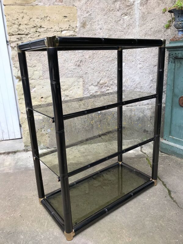 Etagère design en métal façon bambou