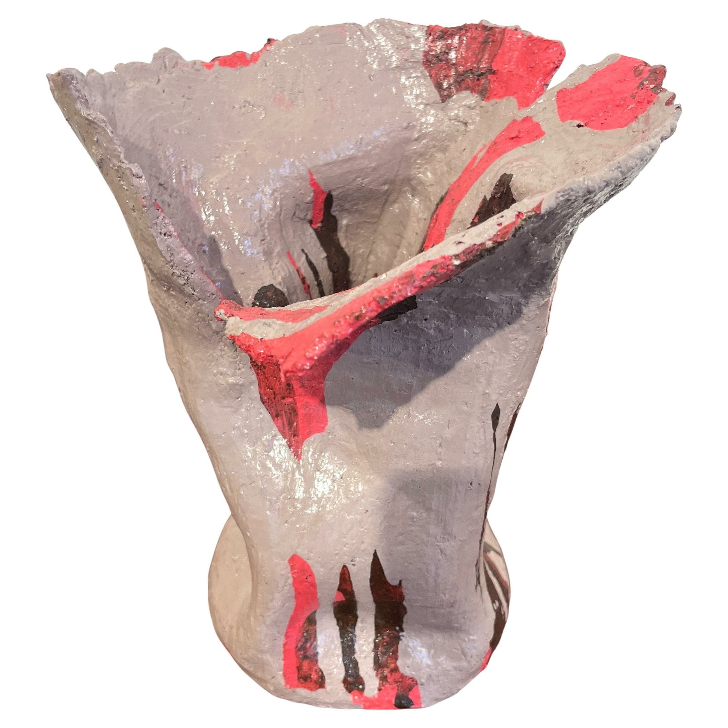 Grey pink ceramic by Rita Alaoui
