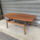 Table basse scandinave en placage teck années 60’