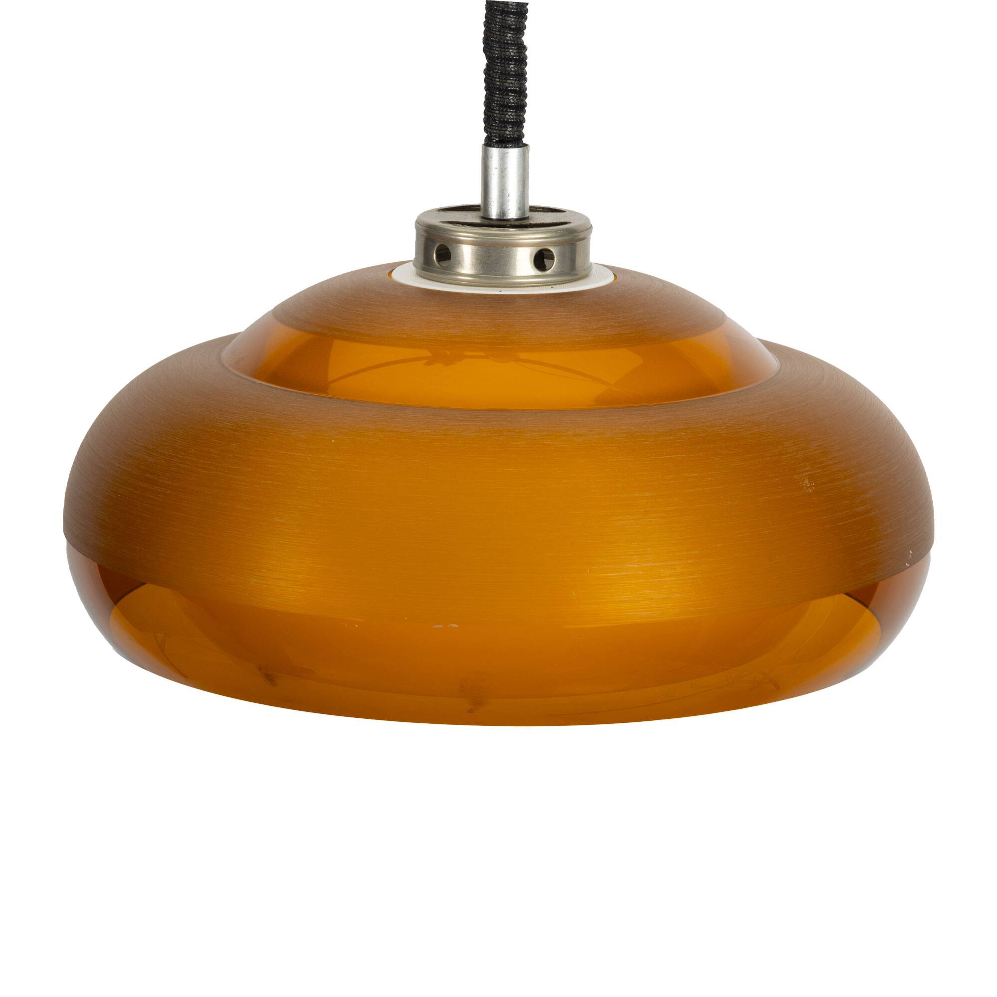 Orange/Brown And White Space Age Pendant Lamp