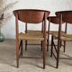 Danish vintage chairs in teak and cord by Peter Hvidt